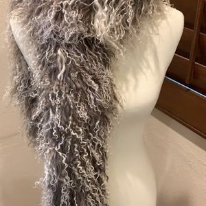 100% real Mongolian Lamb Fur Wraps